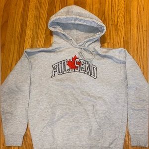 Full Send Maple Leaf Gray Hoodie by Nelk Boys